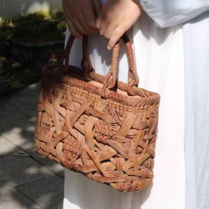 Chinese Intangible Cultural Heritage Vintage Rattan Bag