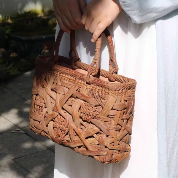 Chinese Intangible Cultural Heritage Vintage Rattan Bag